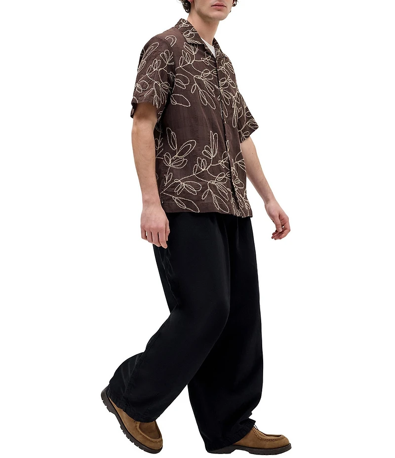 BDG Urban Outfitters Embroidered Short Sleeve Woven Shirt