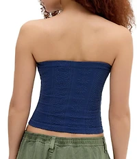 BDG Urban Outfitters Floral Tapestry Knit Bandeau Top