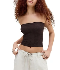 BDG Urban Outfitters Floral Tapestry Knit Bandeau Top