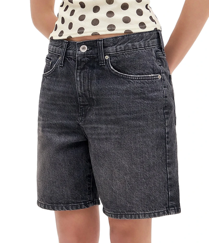 BDG Urban Outfitters Hardin Mid-Rise 7#double; Inseam Denim Shorts