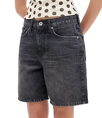 BDG Urban Outfitters Hardin Mid-Rise 7#double; Inseam Denim Shorts