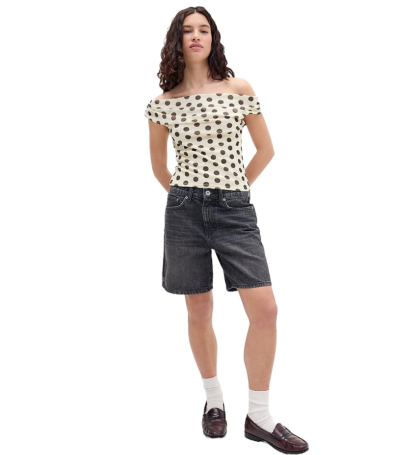 BDG Urban Outfitters Hardin Mid-Rise 7#double; Inseam Denim Shorts