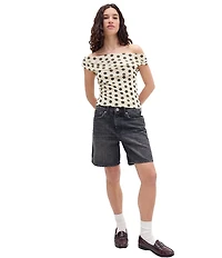 BDG Urban Outfitters Hardin Mid-Rise 7#double; Inseam Denim Shorts