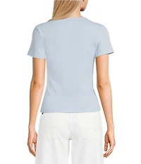 BDG Urban Outfitters Haven Diamante Baby Graphic Round Neck Short Sleeve Cropped T-Shirt