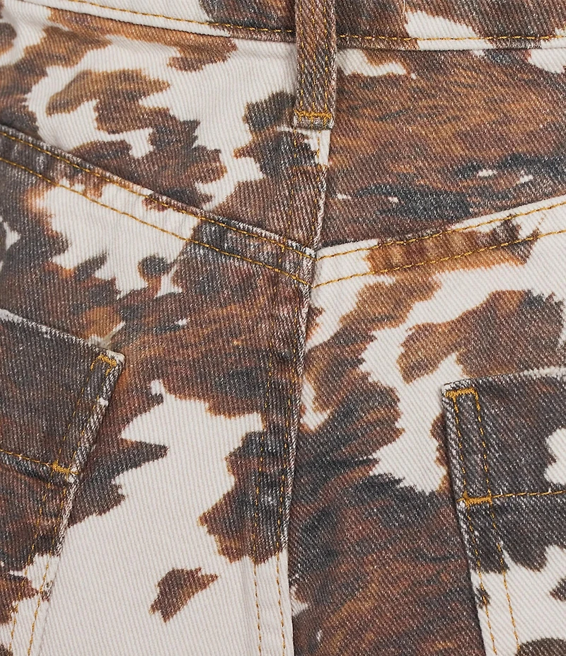 BDG Urban Outfitters Jaya Cow Print Wide Leg Jeans