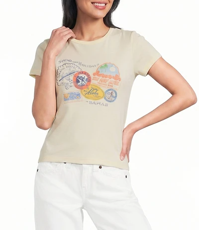 BDG Urban Outfitters Knit Holiday Stamps Babydoll Tee