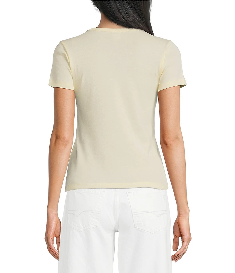 BDG Urban Outfitters Knit Holiday Stamps Babydoll Tee