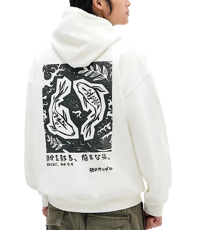 BDG Urban Outfitters Koi Portrait Long Sleeve Fleece Hoodie