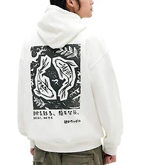 BDG Urban Outfitters Koi Portrait Long Sleeve Fleece Hoodie