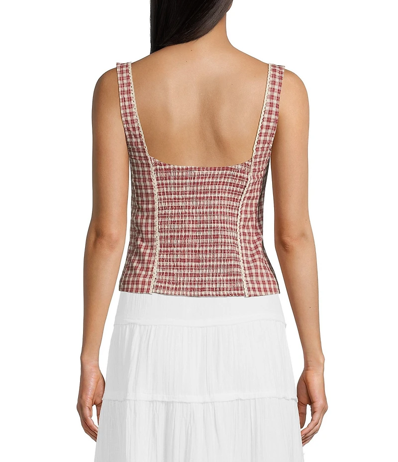 BDG Urban Outfitters Lena Checked Blouse