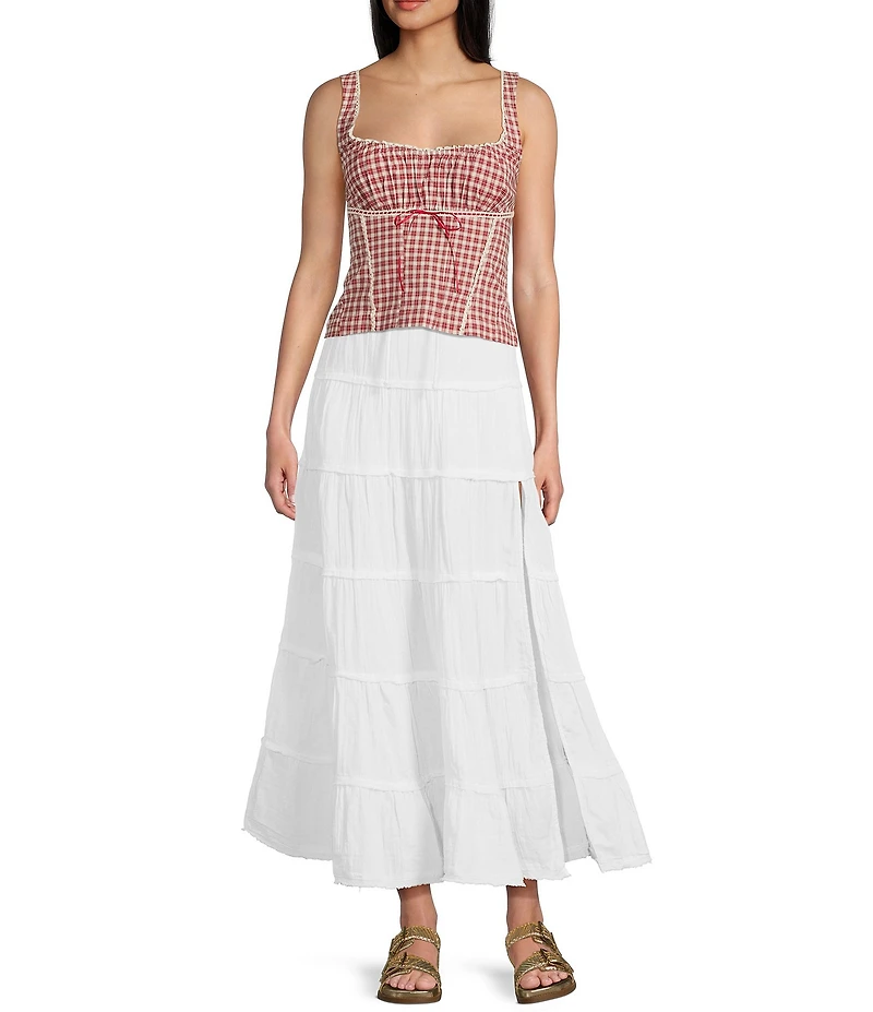 BDG Urban Outfitters Lena Checked Blouse