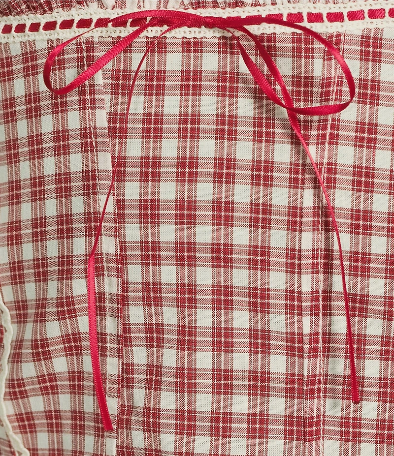 BDG Urban Outfitters Lena Checked Blouse