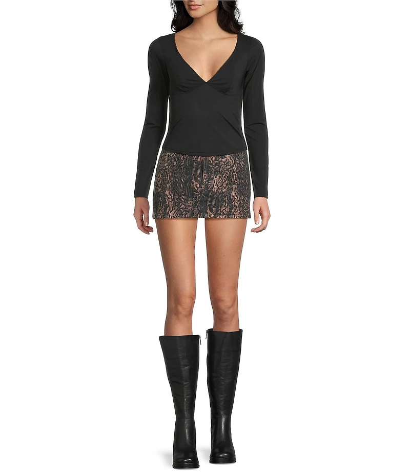 BDG Urban Outfitters Leopard Printed Woven Mini Skirt