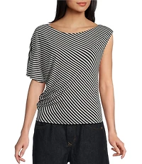 BDG Urban Outfitters Livia Short Sleeve Striped Top