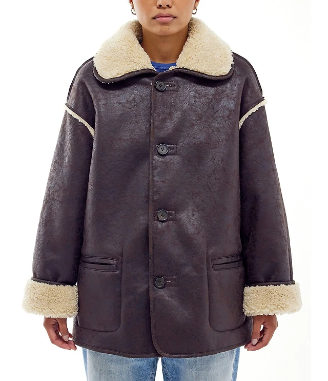 Shearling Urban Outfitters Blue Coat Urban Outfitters Afghan Coat