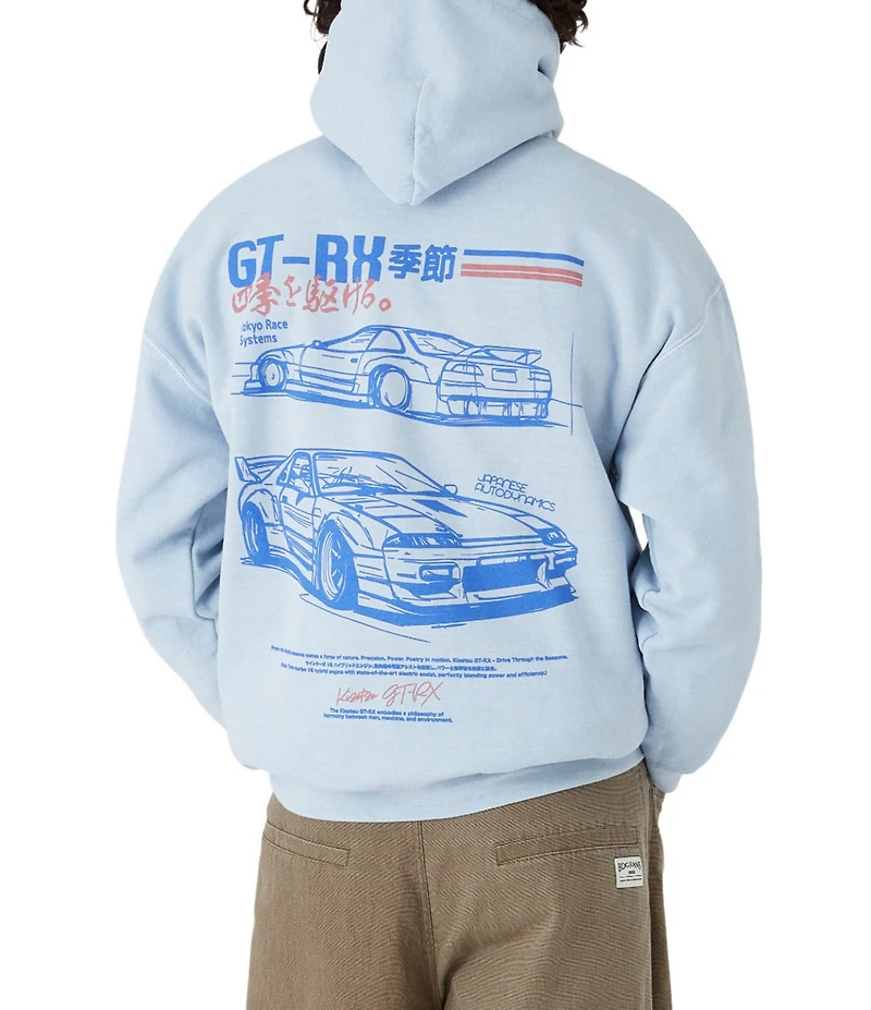 BDG Urban Outfitters Long-Sleeve #double;GT-RX#double; Car-Graphic Fleece Hoodie