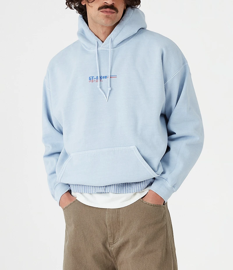 BDG Urban Outfitters Long-Sleeve #double;GT-RX#double; Car-Graphic Fleece Hoodie