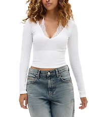 BDG Urban Outfitters Long Sleeve Seeing Double Top