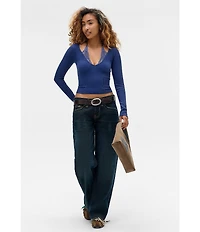 BDG Urban Outfitters Long Sleeve Seeing Double Top