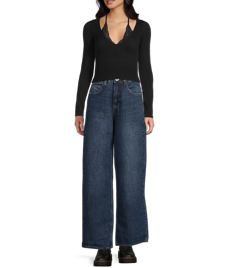 BDG Urban Outfitters Long Sleeve Seeing Double Top