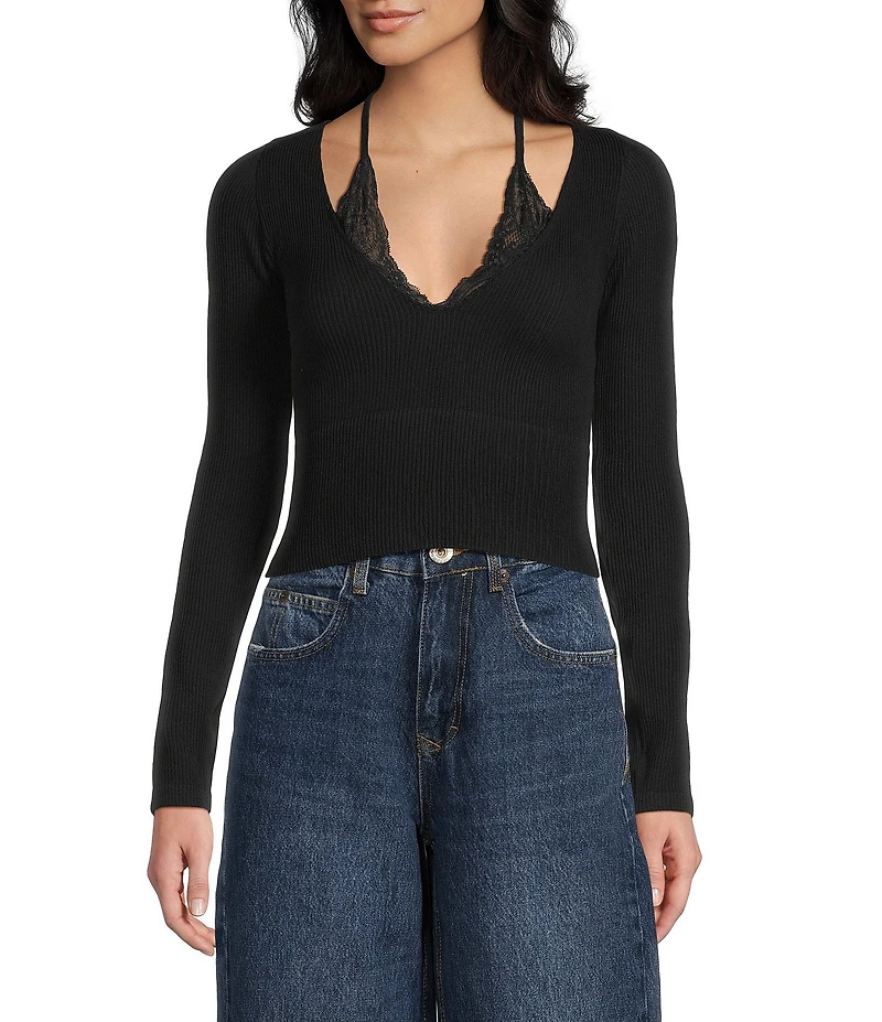 BDG Urban Outfitters Long Sleeve Seeing Double Top