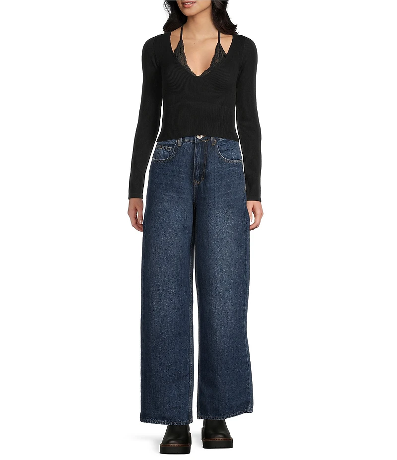 BDG Urban Outfitters Long Sleeve Seeing Double Top