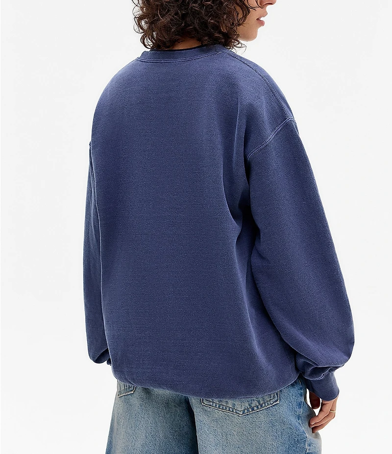 BDG Urban Outfitters NY Badge Knitted Fleece Sweatshirt
