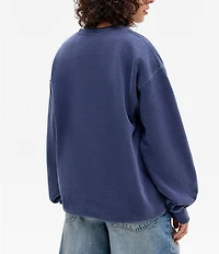 BDG Urban Outfitters NY Badge Knitted Fleece Sweatshirt