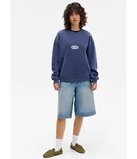 BDG Urban Outfitters NY Badge Knitted Fleece Sweatshirt