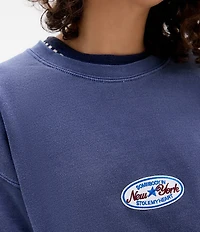 BDG Urban Outfitters NY Badge Knitted Fleece Sweatshirt