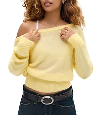 BDG Urban Outfitters Off-The-Shoulder Knit Cropped Top