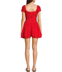 BDG Urban Outfitters Rowan Cap Sleeve Romper