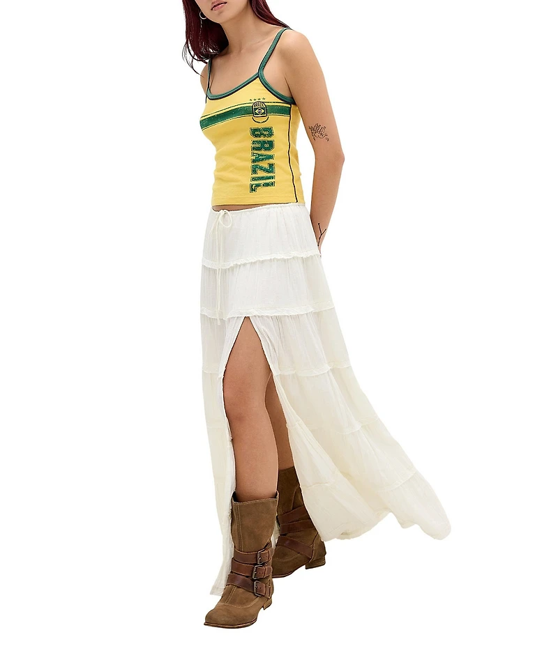 BDG Urban Outfitters Sadie Tiered Maxi Skirt