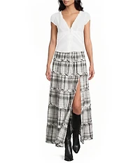 BDG Urban Outfitters Sadie Tiered Maxi Skirt