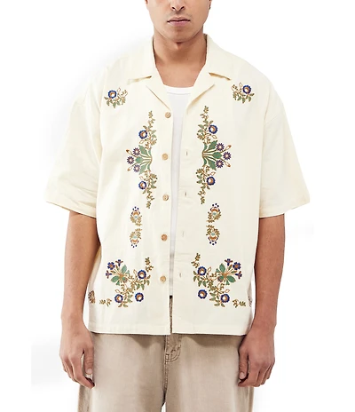 BDG Urban Outfitters Short Sleeve Embroidered Woven Shirt
