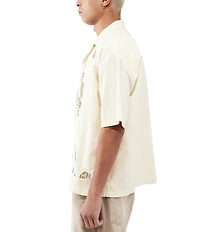 BDG Urban Outfitters Short Sleeve Embroidered Woven Shirt