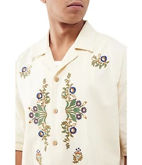 BDG Urban Outfitters Short Sleeve Embroidered Woven Shirt