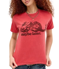 BDG Urban Outfitters Short Sleeve Maybe Later Cat Relaxed Tee
