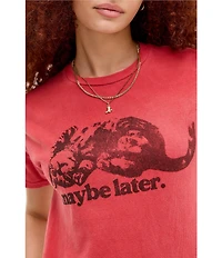 BDG Urban Outfitters Short Sleeve Maybe Later Cat Relaxed Tee