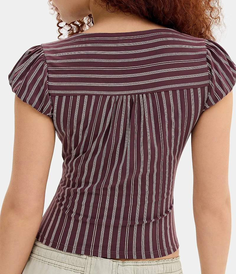 BDG Urban Outfitters Short Sleeve Penny Ruched Shirt