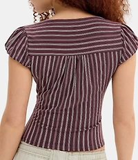 BDG Urban Outfitters Short Sleeve Penny Ruched Shirt