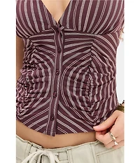 BDG Urban Outfitters Short Sleeve Penny Ruched Shirt