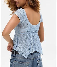 BDG Urban Outfitters Short Sleeve Piper Lace Top