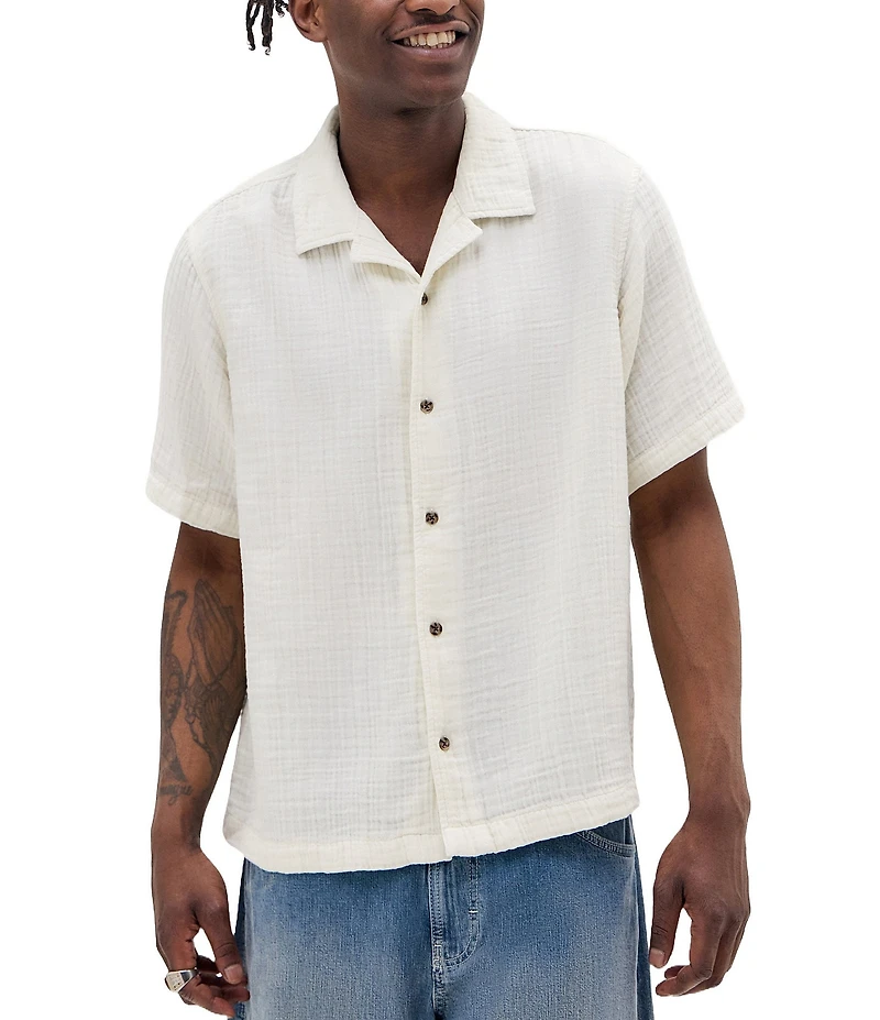 BDG Urban Outfitters Short Sleeve Triple Gauze Shirt