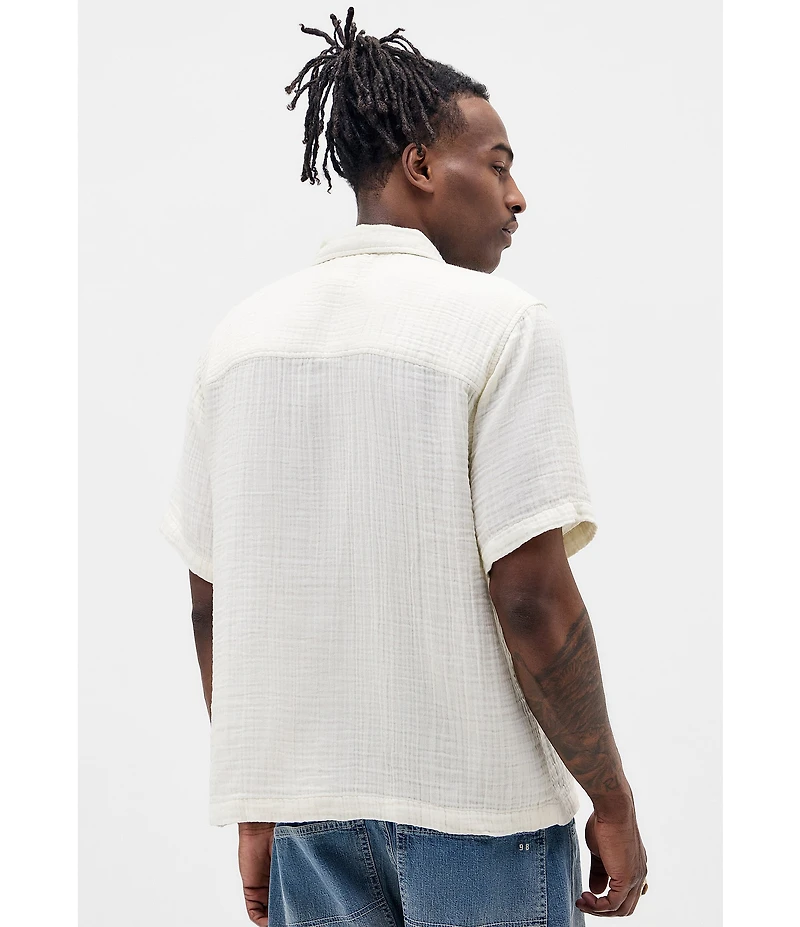 BDG Urban Outfitters Short Sleeve Triple Gauze Shirt