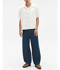 BDG Urban Outfitters Short Sleeve Woven Crinkled Shirt
