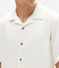 BDG Urban Outfitters Short Sleeve Woven Crinkled Shirt