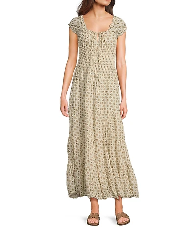 BDG Urban Outfitters Sienna Short Sleeve Long Dress