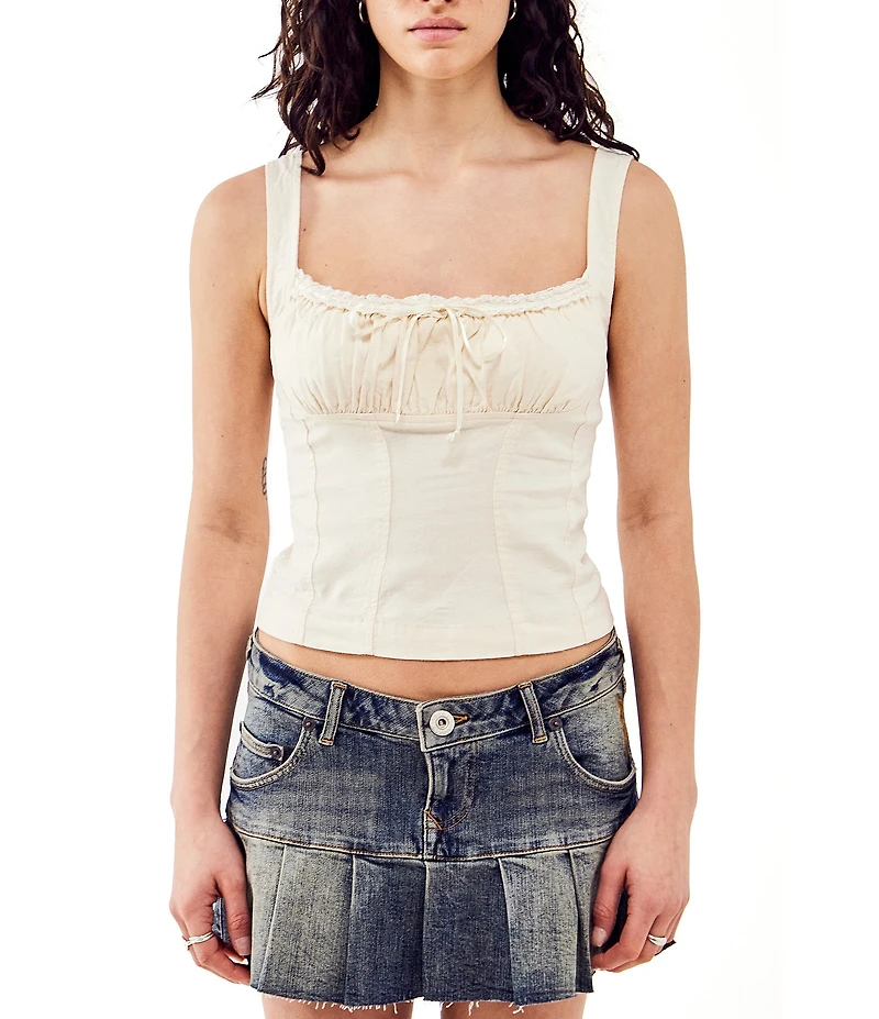 BDG Urban Outfitters Sleeveless Linen-Blend Camisole Top