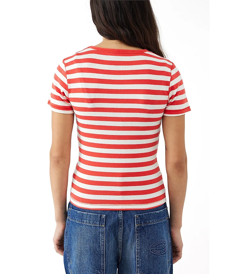 BDG Urban Outfitters Stripe Cap Sleeve T-Shirt